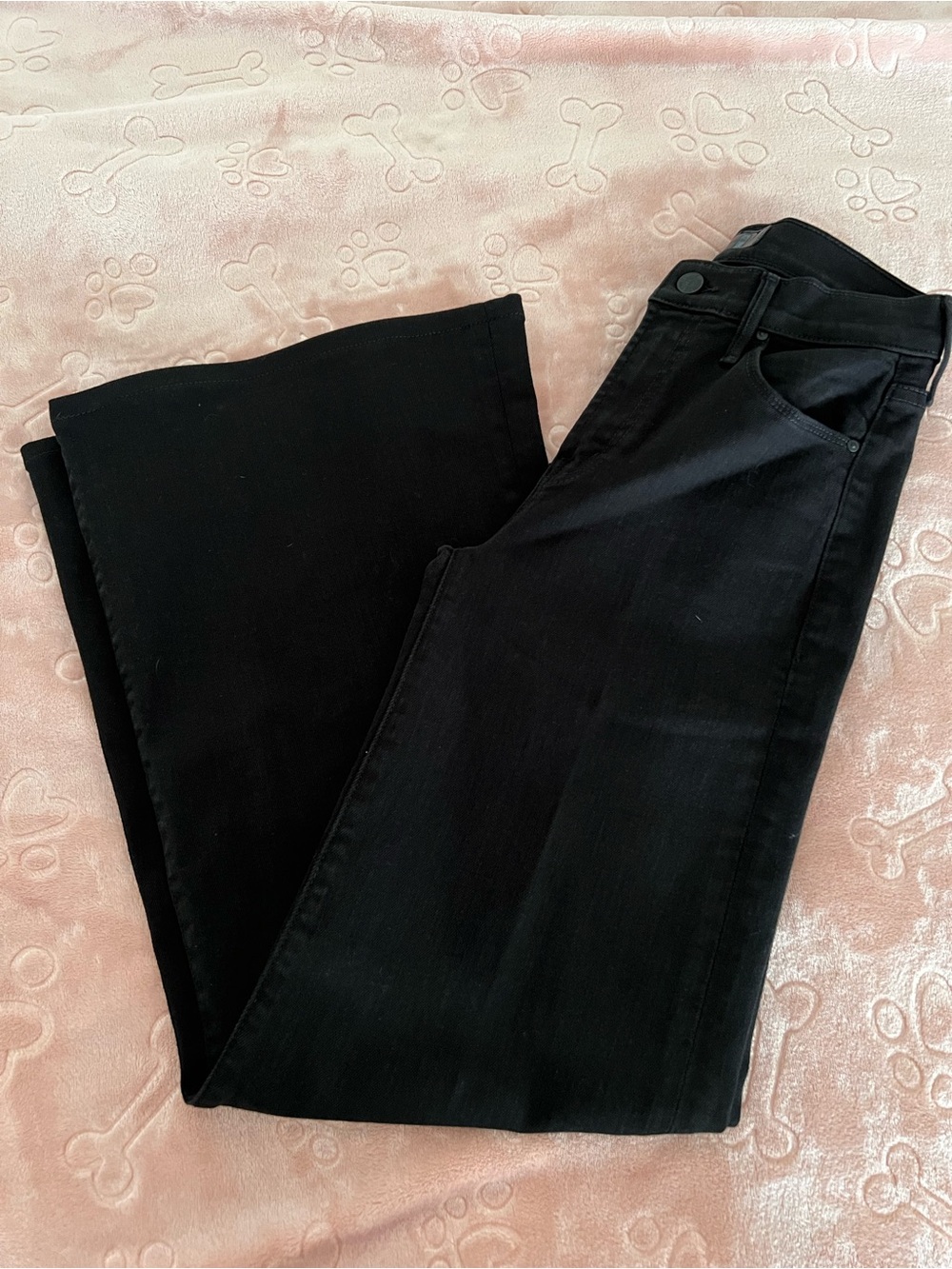MOTHER Black Flare Jeans - Wide Leg Denim - Picture 5 of 5